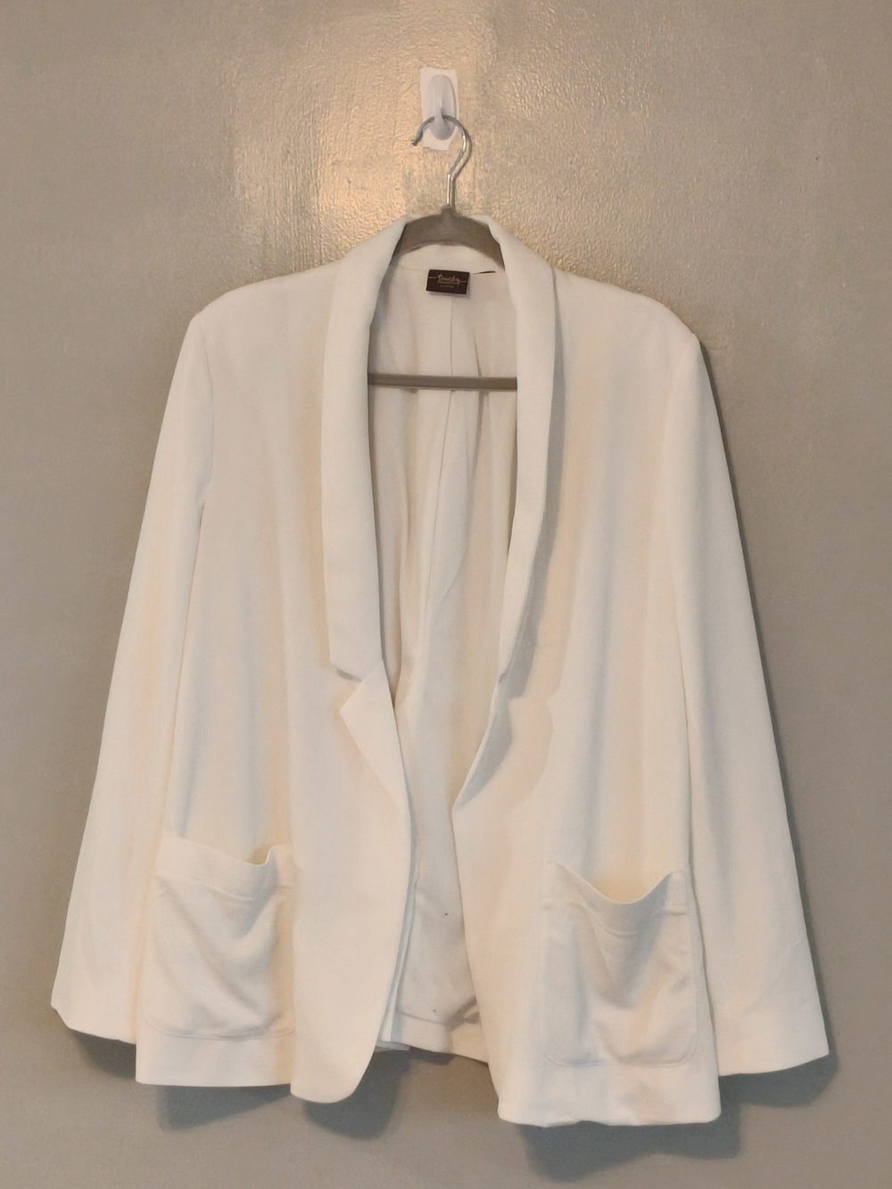Open-Front Off-white Blazer Jacket - Picture 3 of 4